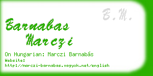 barnabas marczi business card