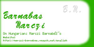 barnabas marczi business card